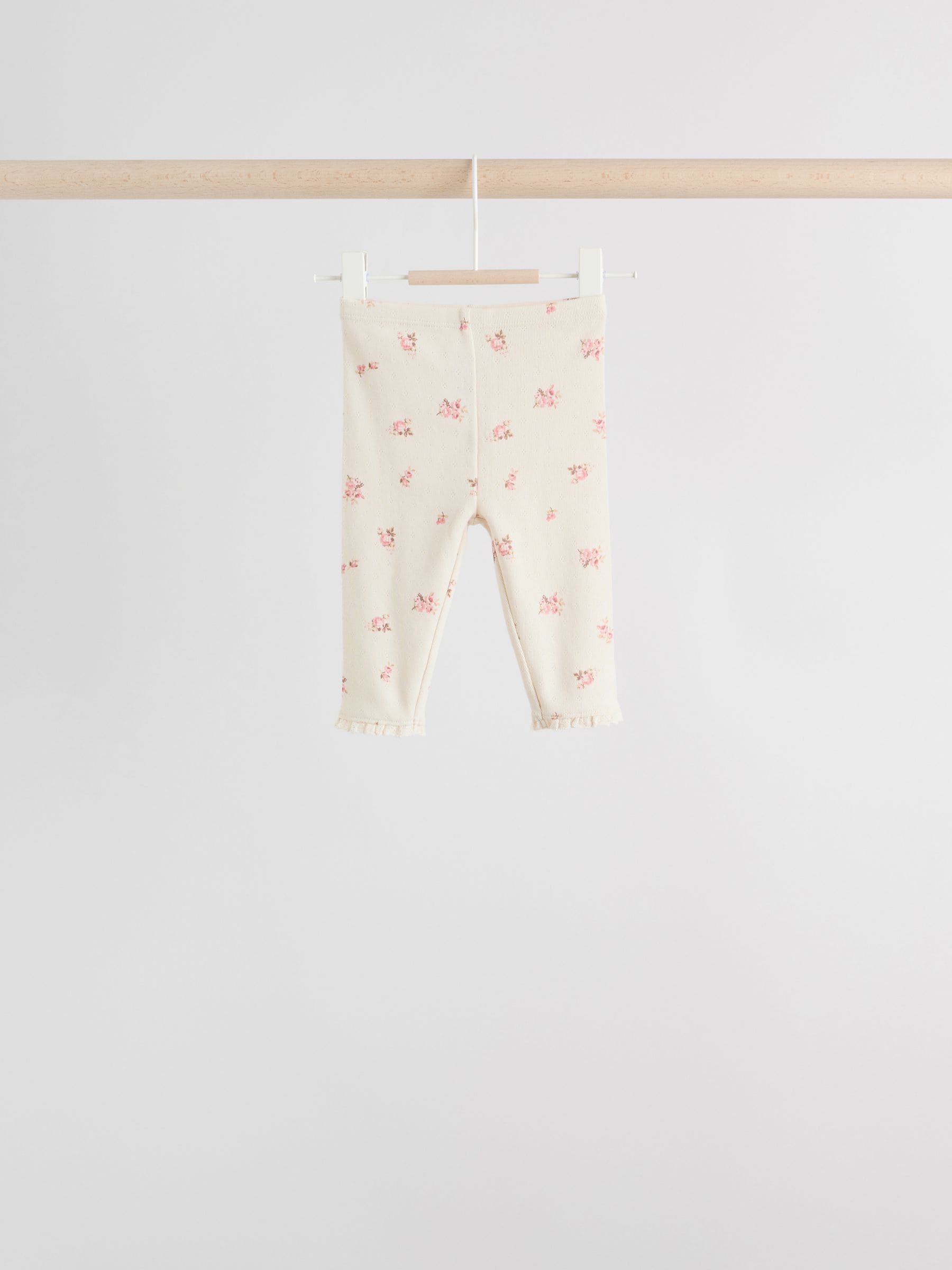 Pink/Brown/Heart Baby Leggings 4 Pack (0mths-2yrs) image 4