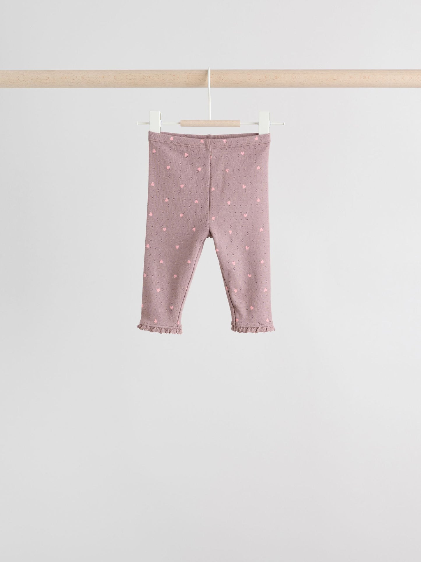 Pink/Brown/Heart Baby Leggings 4 Pack (0mths-2yrs) image 5