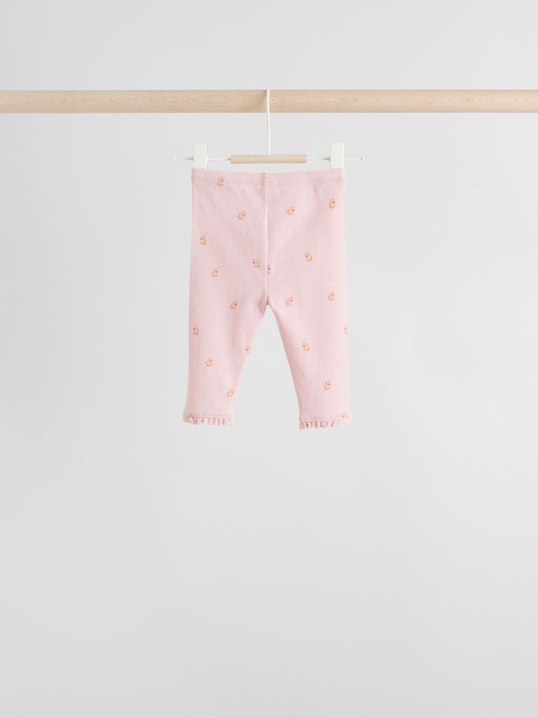 Pink/Brown/Heart Baby Leggings 4 Pack (0mths-2yrs) image 7