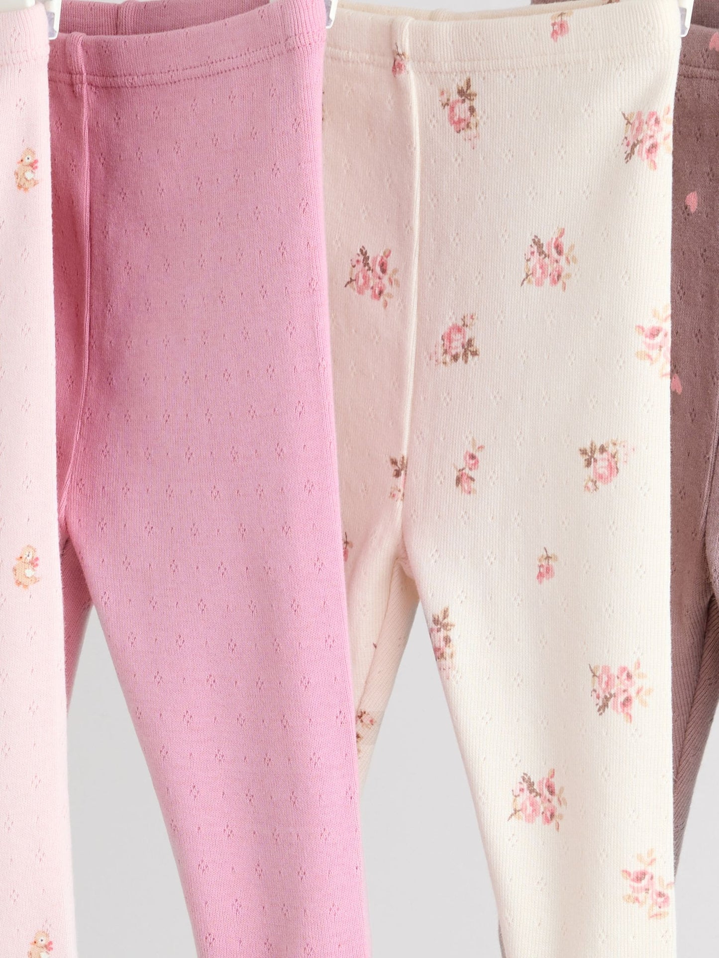 Pink/Brown/Heart Baby Leggings 4 Pack (0mths-2yrs) image 8