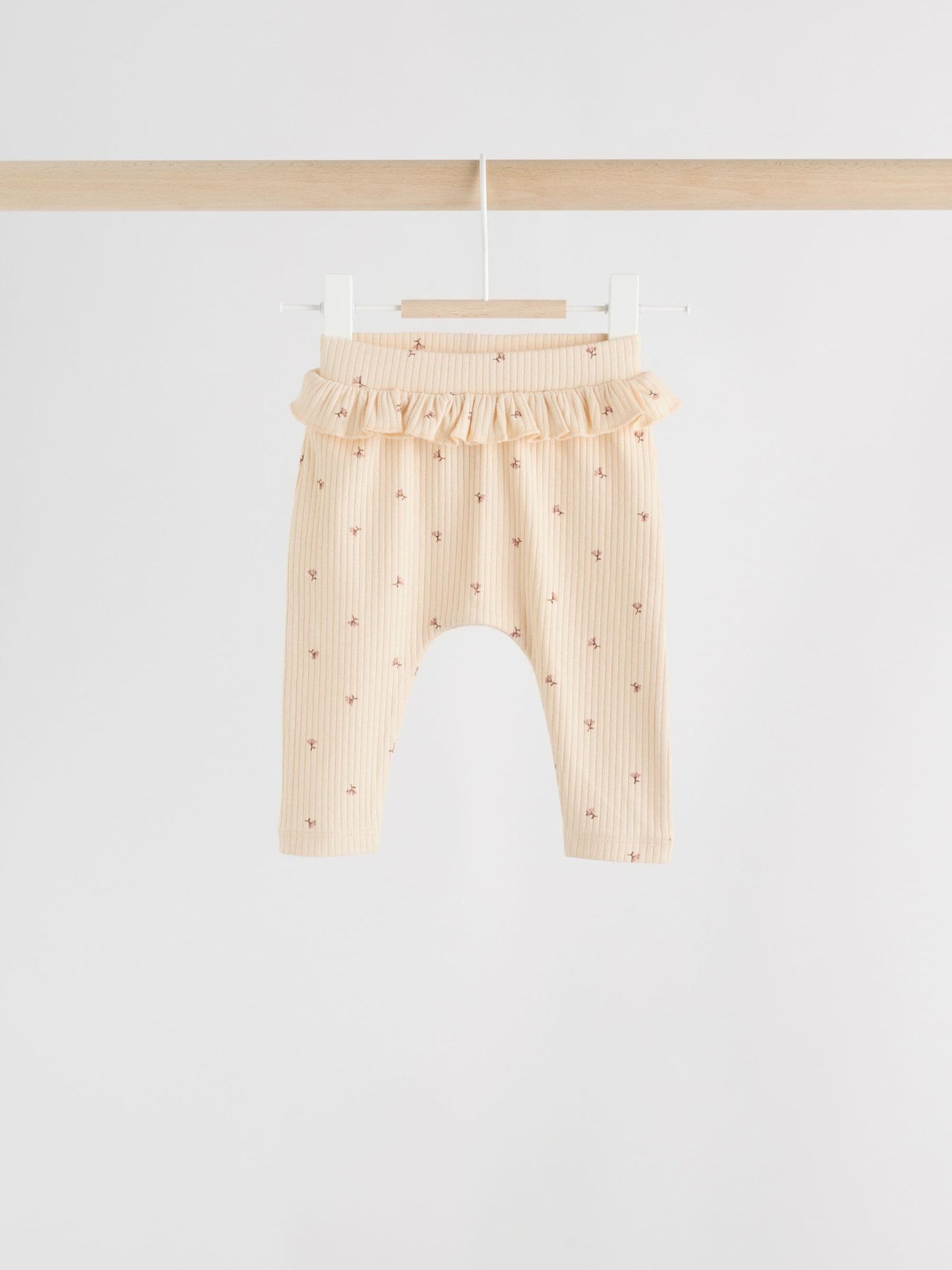 Purple/Yellow/Cream Ditsy Baby Leggings 4 Pack (0mths-2yrs) image 3