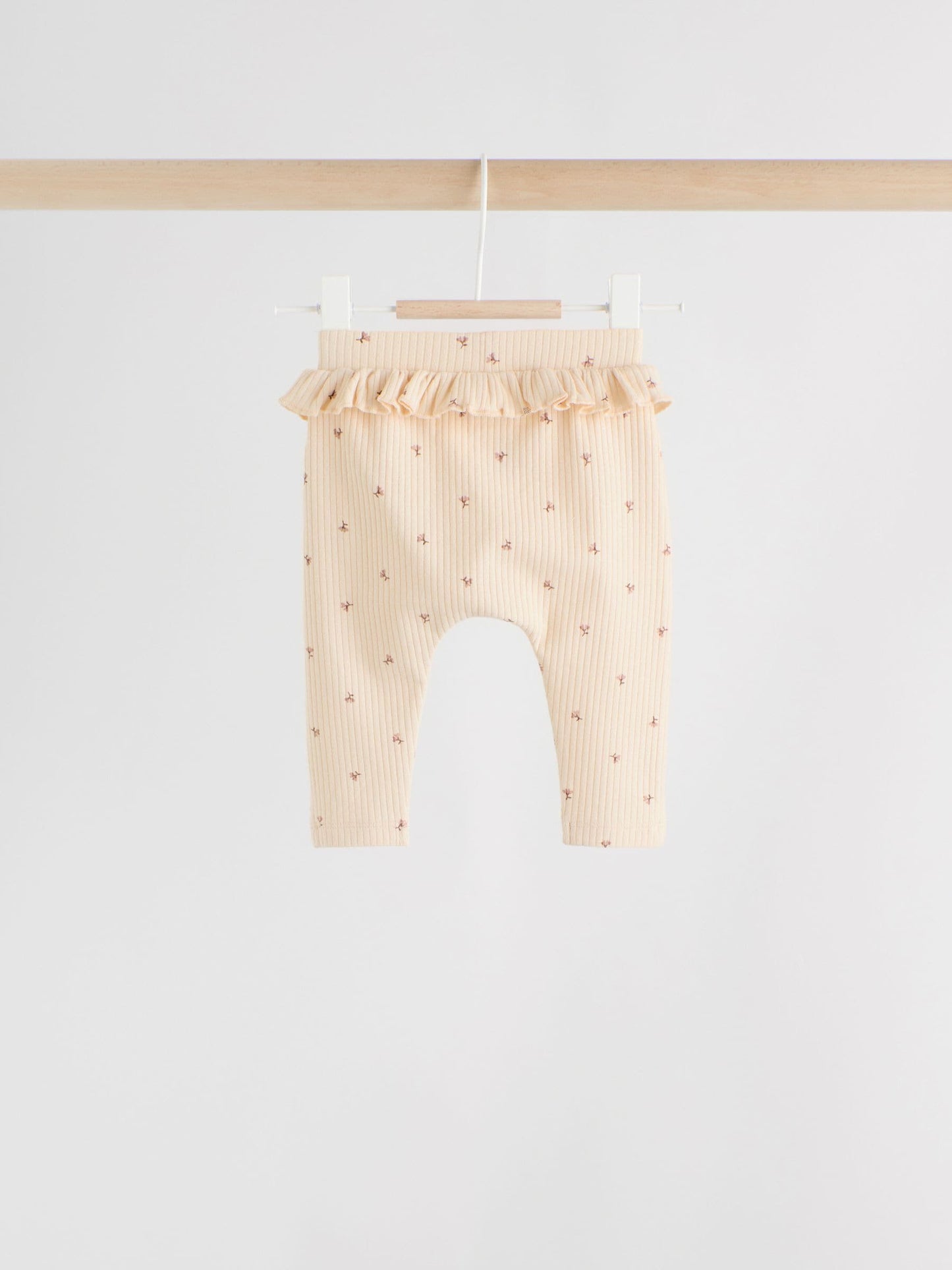 Purple/Yellow/Cream Ditsy Baby Leggings 4 Pack (0mths-2yrs) image 4