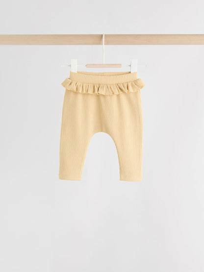 Purple/Yellow/Cream Ditsy Baby Leggings 4 Pack (0mths-2yrs) image 5