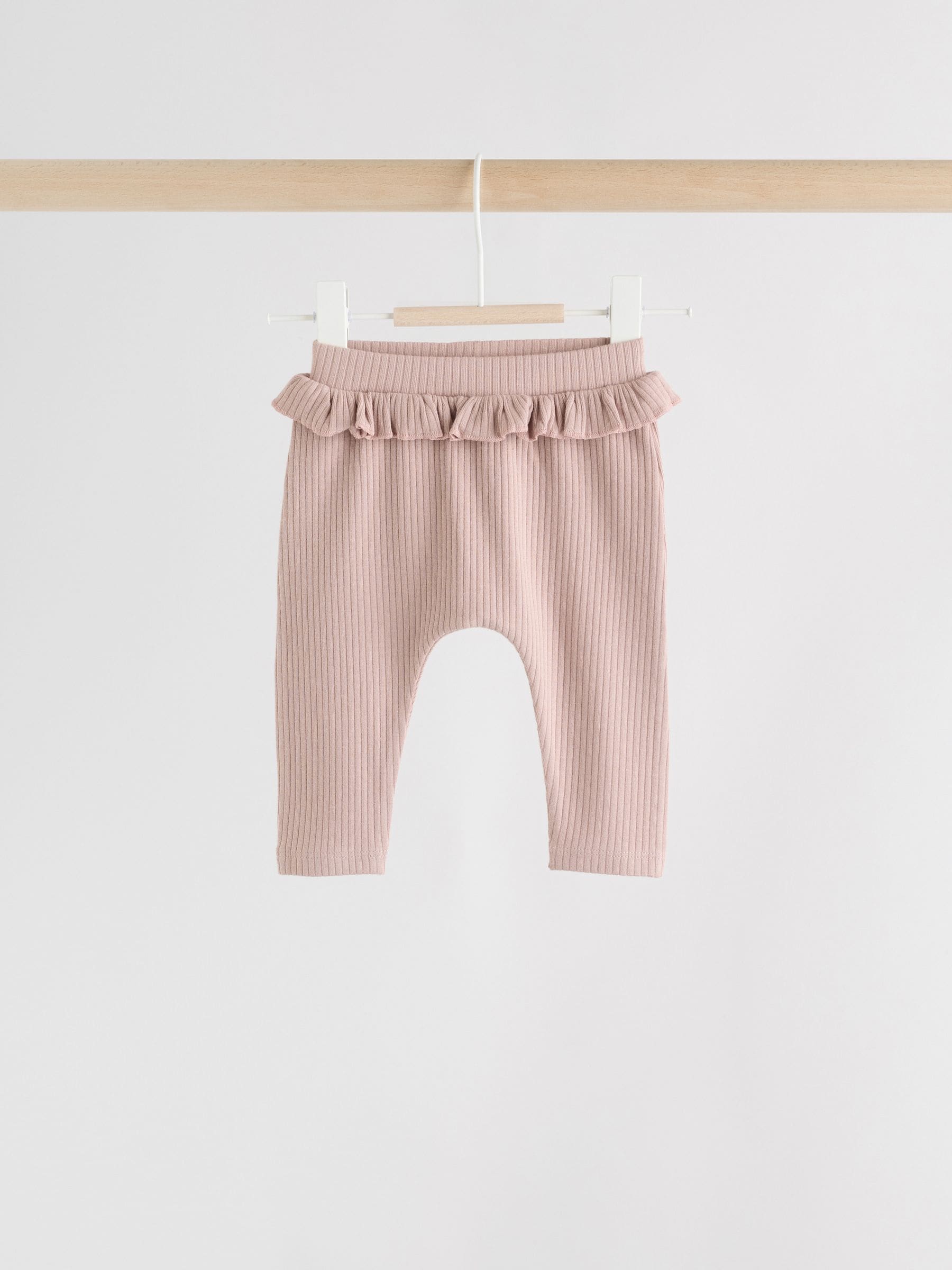 Purple/Yellow/Cream Ditsy Baby Leggings 4 Pack (0mths-2yrs) image 6