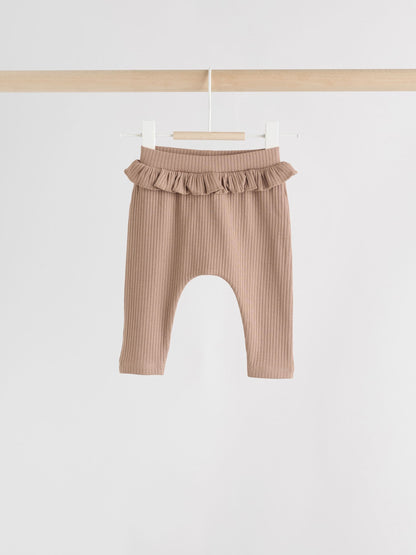 Purple/Yellow/Cream Ditsy Baby Leggings 4 Pack (0mths-2yrs) image 7