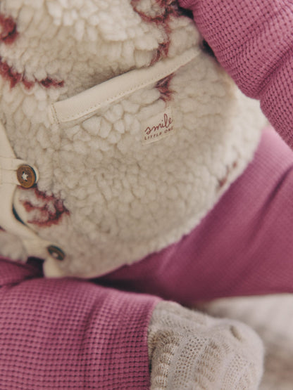 Burgundy Red Baby Long Sleeve Top and Leggings with Gilet Set 3 Piece (0mths-2yrs)