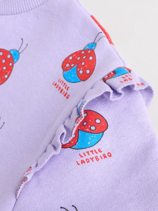 Purple Ladybug Baby Sweater and Joggers Set 2 Piece (0mths-2yrs) image 3