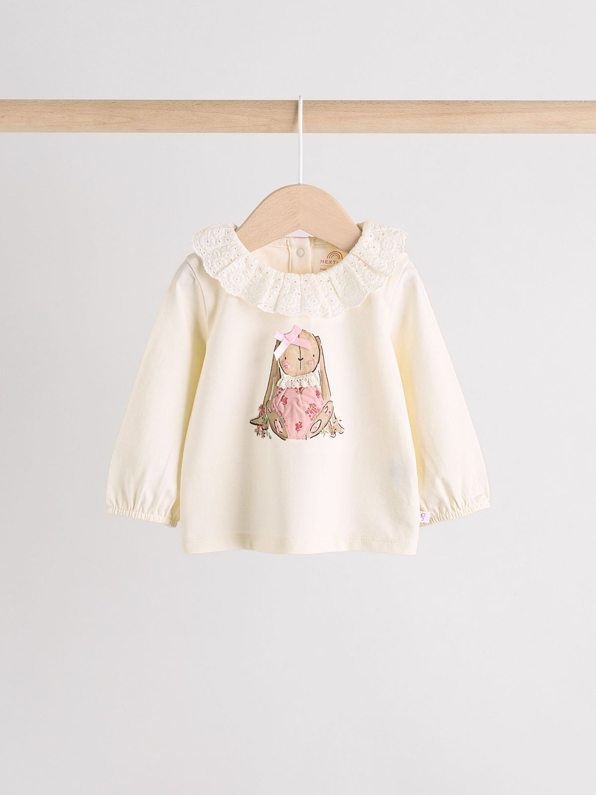 Dsiney Kidz - White/Pink/Bunny/Floral Baby Long Sleeve Top and Leggings Set (0mths-2yrs) image 3