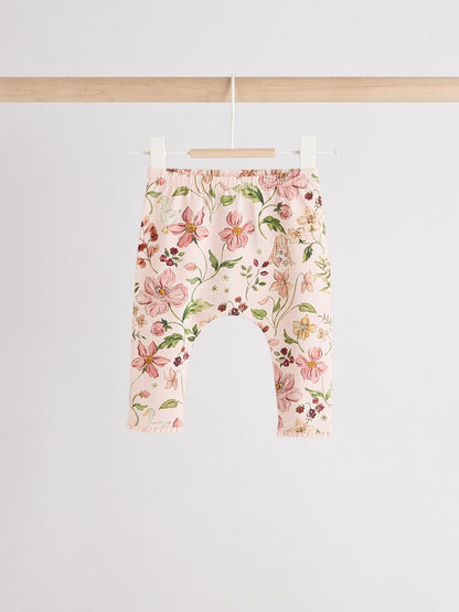 White/Pink/Bunny/Floral Baby Long Sleeve Top and Leggings Set (0mths-2yrs) image 5