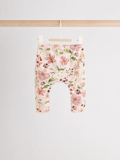 White/Pink/Bunny/Floral Baby Long Sleeve Top and Leggings Set (0mths-2yrs) image 6