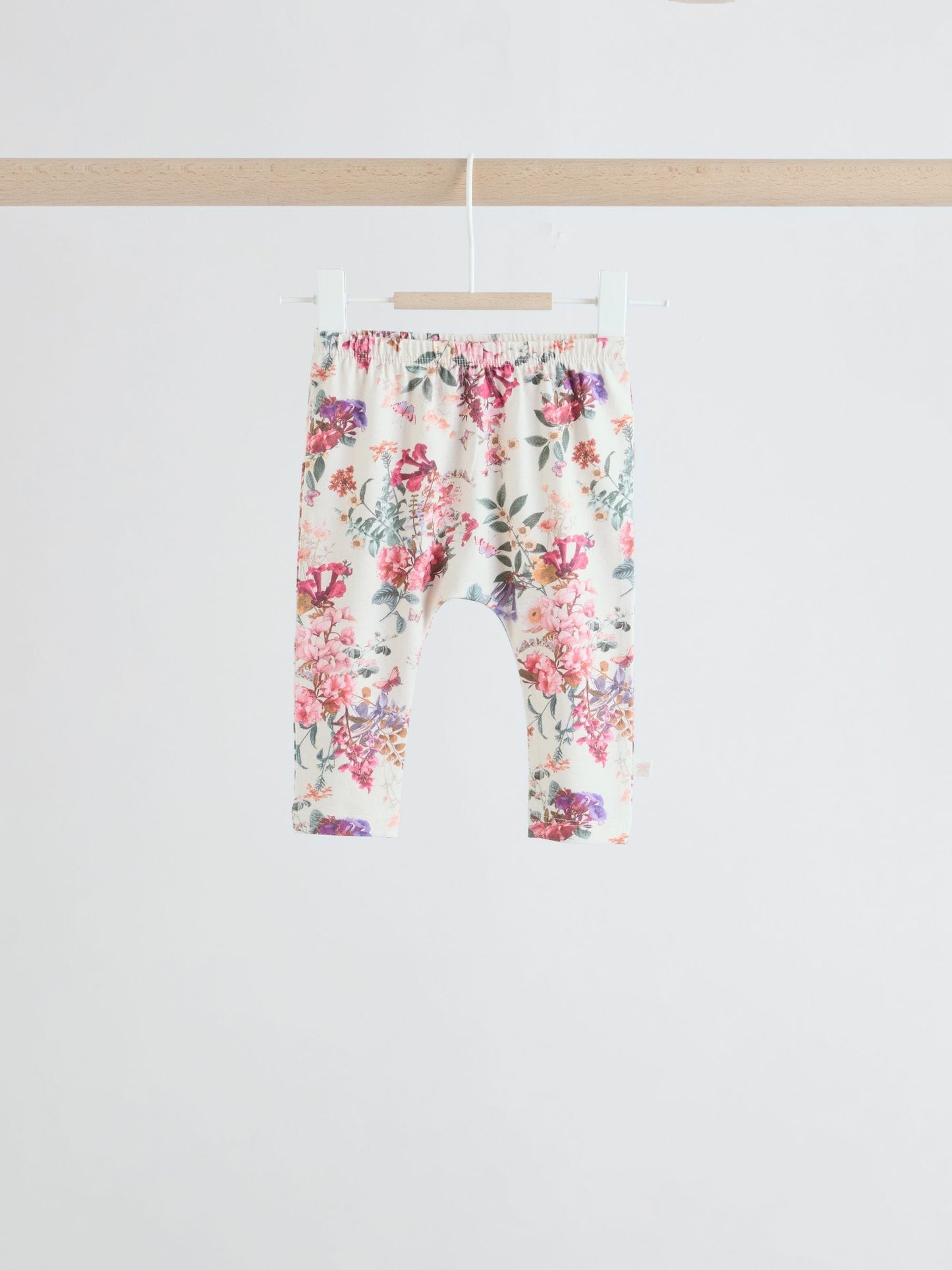 Pink/Cream Floral Baby Bow Sweaters and Leggings Set 2 Piece (0mths-2yrs)