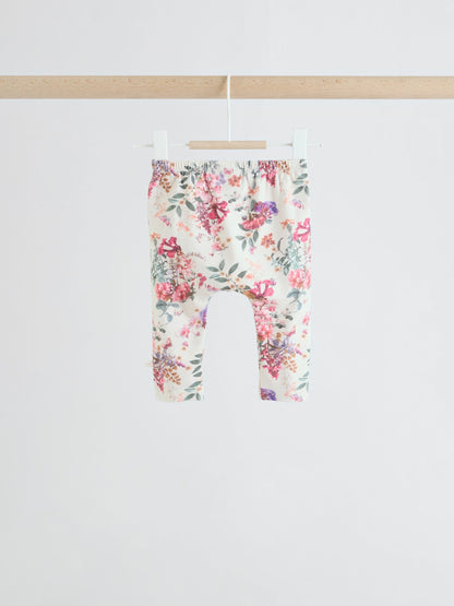 Pink/Cream Floral Baby Bow Sweaters and Leggings Set 2 Piece (0mths-2yrs)