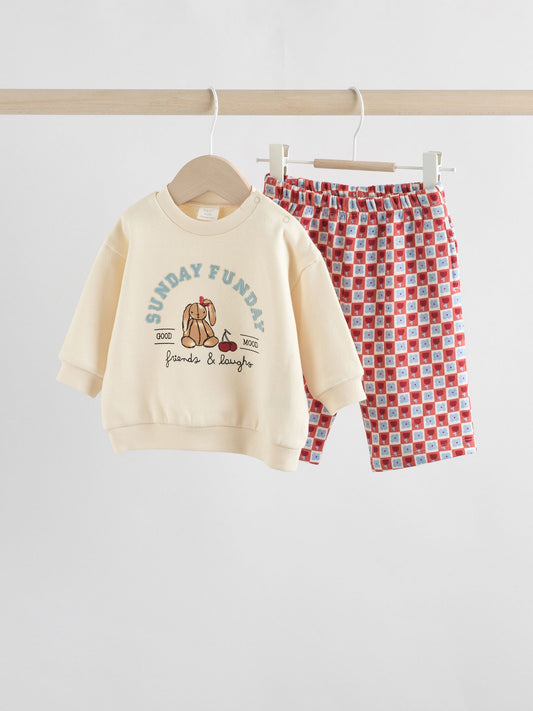 Ecru Baby Sweatshirt and Trousers Set  2 Piece (0mths-2yrs) image 1