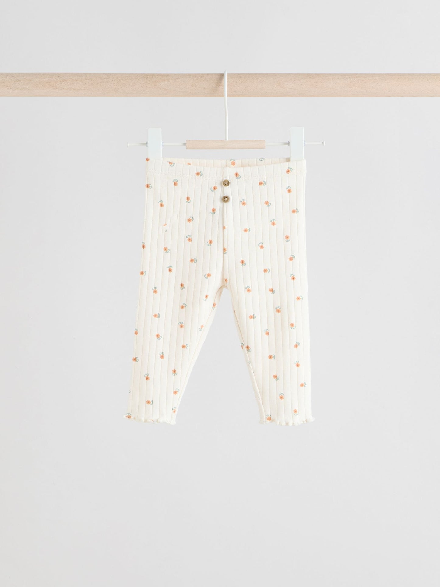 Sage Green/ Cream Ditsy Baby Frill Collar Sweater and Leggings 2 Piece Set (0mths-2yrs)