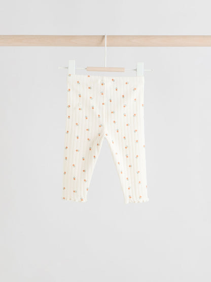 Sage Green/ Cream Ditsy Baby Frill Collar Sweater and Leggings 2 Piece Set (0mths-2yrs)