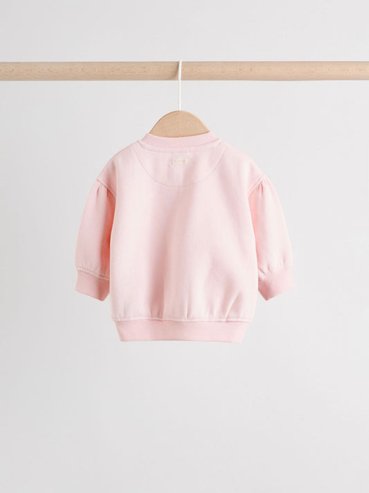 Pink/White Baby Jacket, Top and Leggings Set 3 Piece (0mths-2yrs) image 3