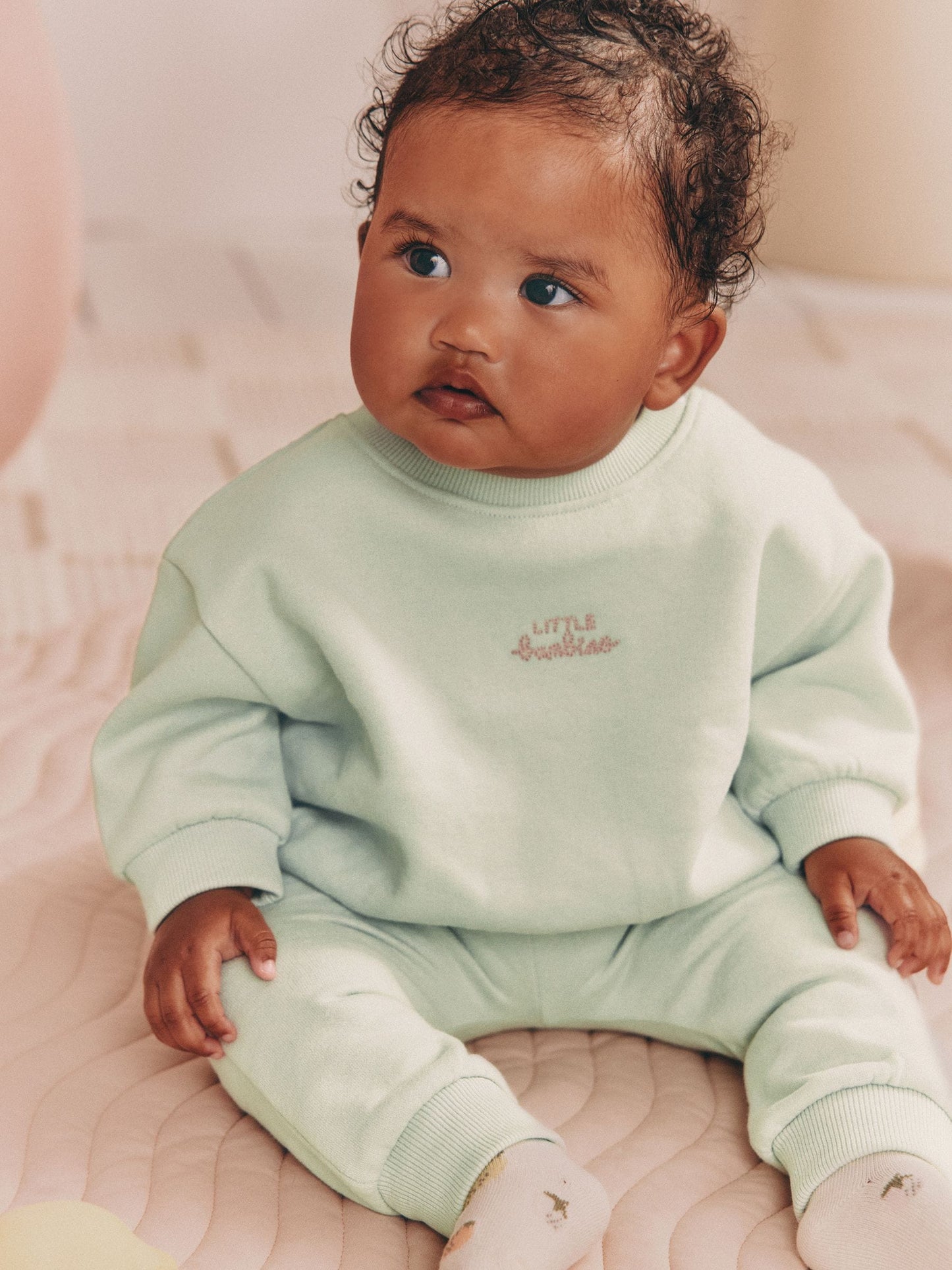 Sage Green Baby Sweater and Joggers 2 Piece Set (0mths-2yrs) image 1