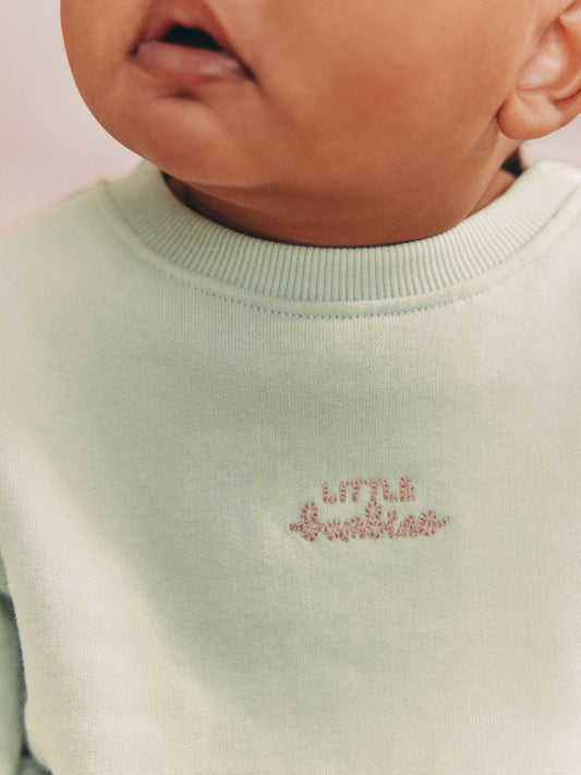 Sage Green Baby Sweater and Joggers 2 Piece Set (0mths-2yrs) image 2