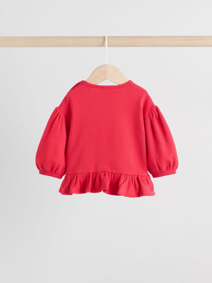 Red/Cream Baby Bow Sweaters and Leggings Set 2 Piece (0mths-2yrs)