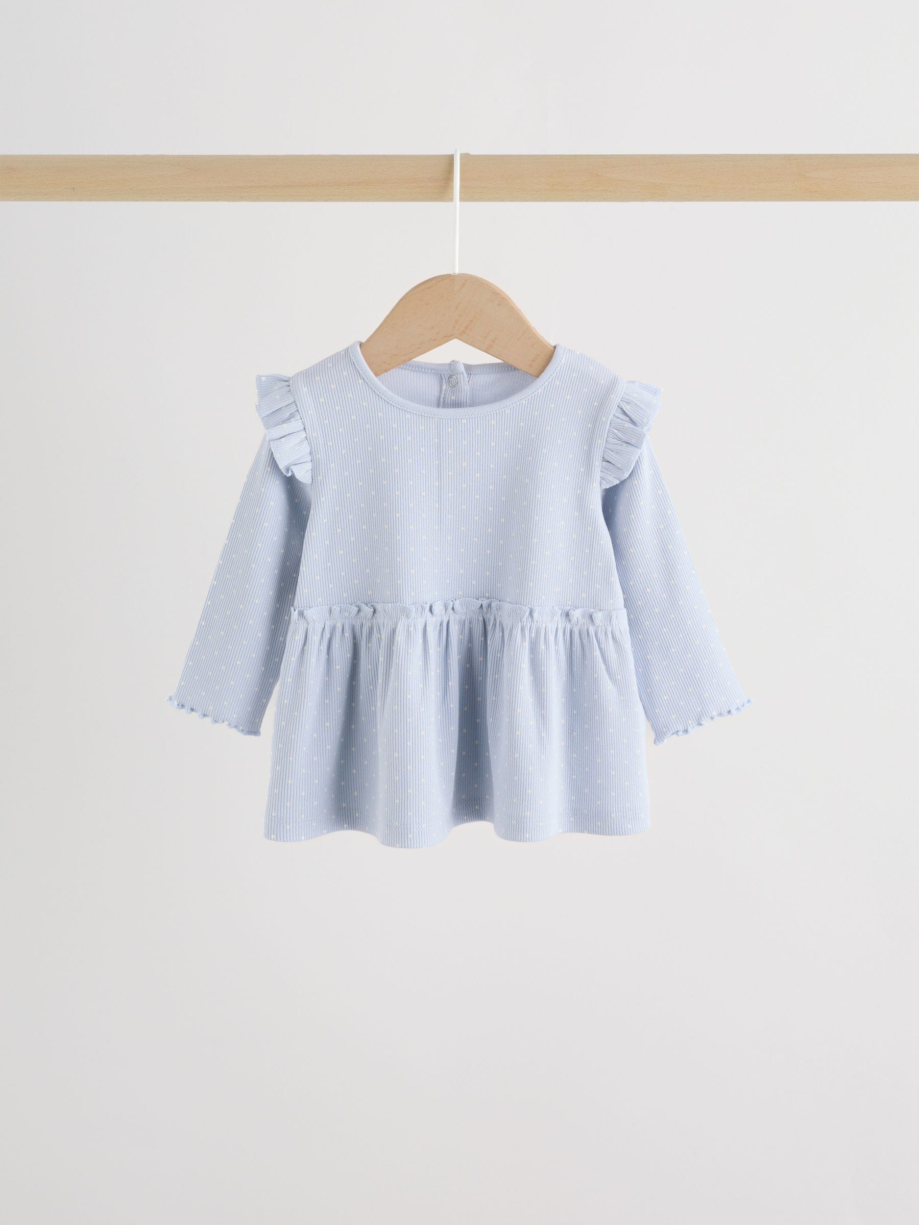Blue Spot Baby Long Sleeve Frill Top And Leggings Set (0mths-2yrs) image 3