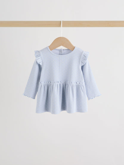Blue Spot Baby Long Sleeve Frill Top And Leggings Set (0mths-2yrs) image 3
