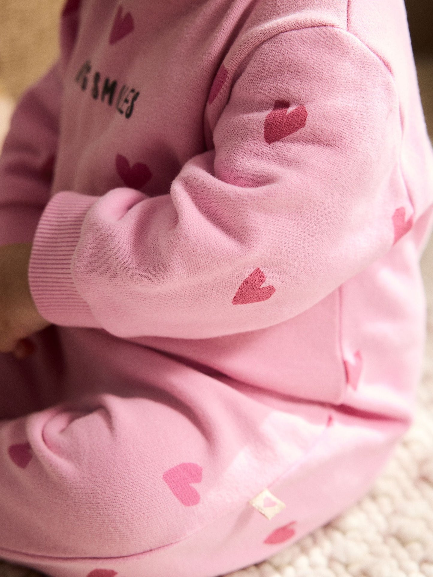 Pink Heart Printed Jersey Baby Romper (0mths-3yrs) image 5