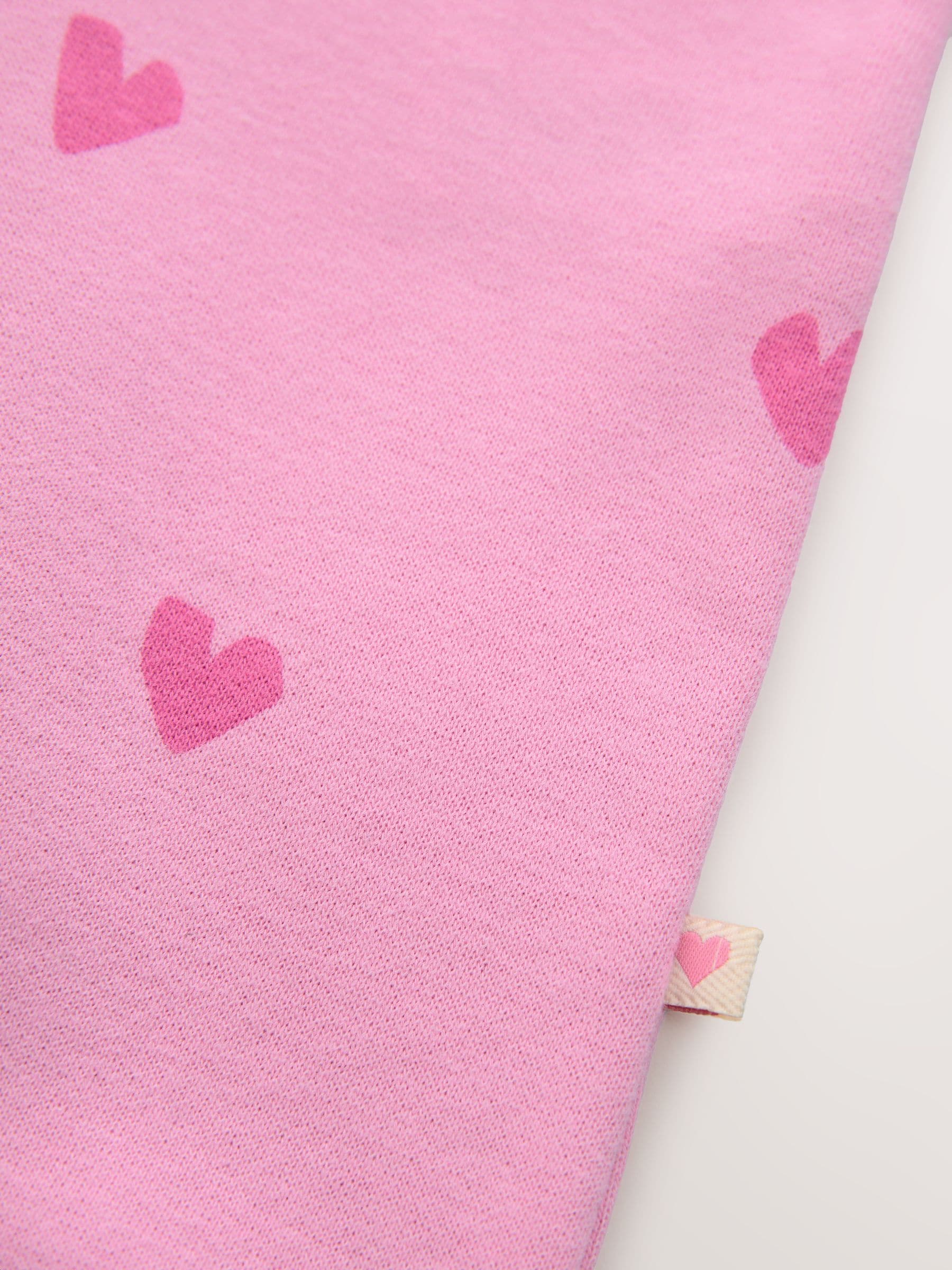 Pink Heart Printed Jersey Baby Romper (0mths-3yrs) image 7