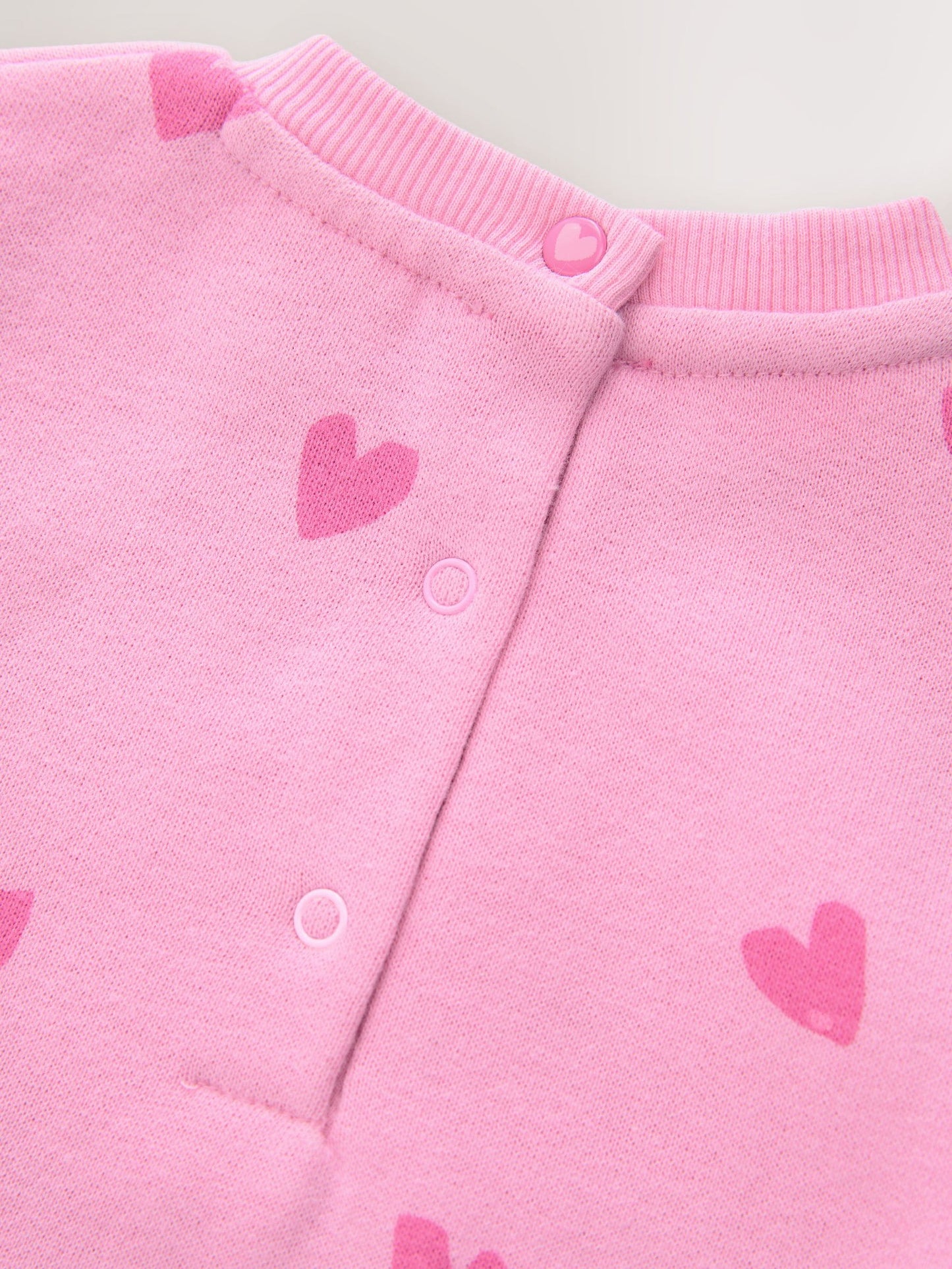 Pink Heart Printed Jersey Baby Romper (0mths-3yrs) image 8