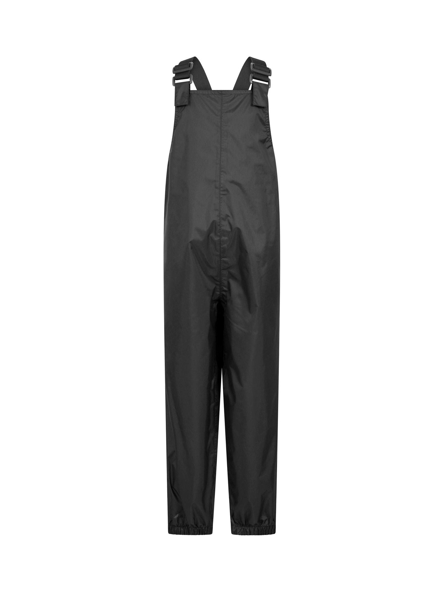 Mountain Warehouse Black Pakka Kids Waterproof Dungarees image 1