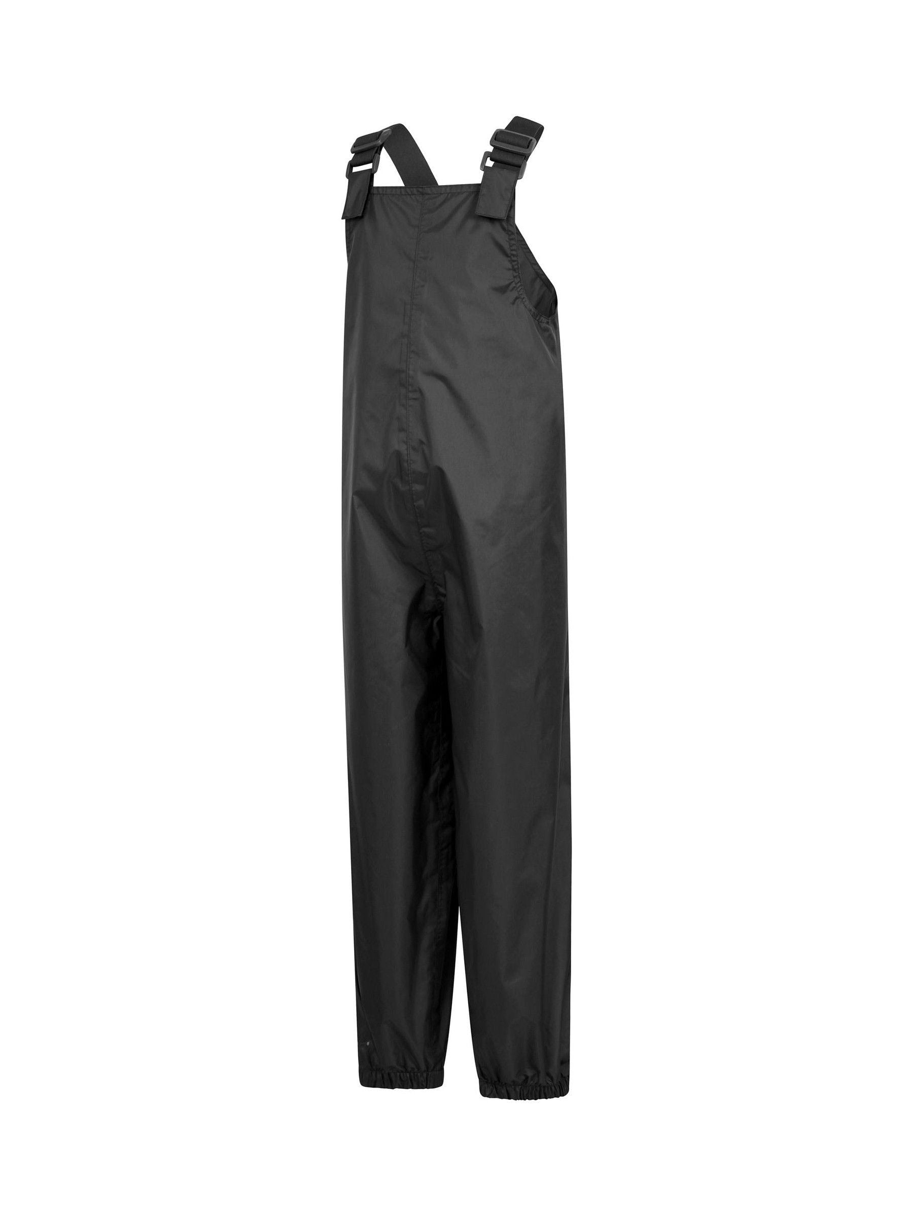 Mountain Warehouse Black Pakka Kids Waterproof Dungarees image 4