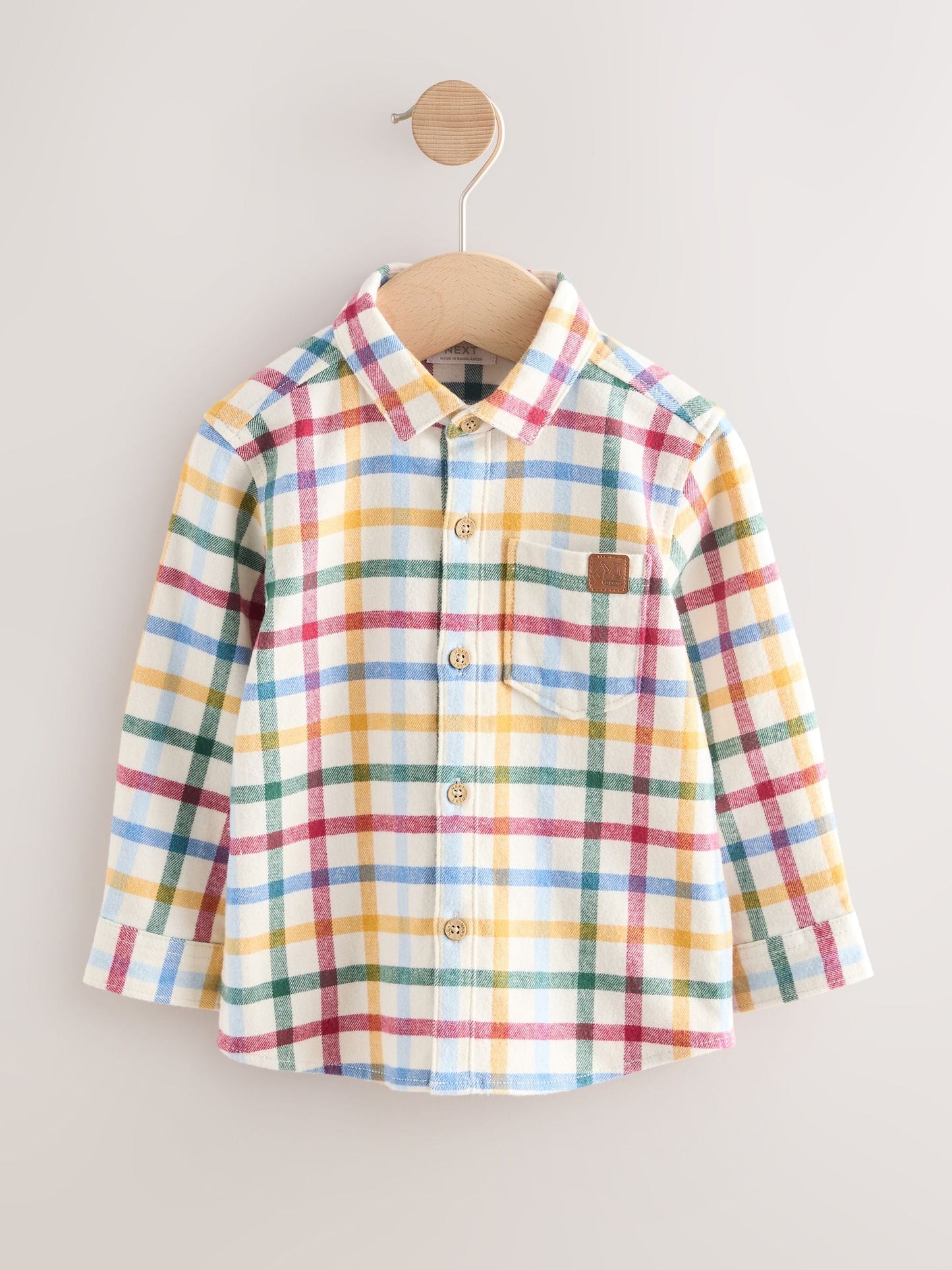 Dsiney Kidz - Ecru Bright Gingham Check Long Sleeve Character Shirt (3mths-7yrs) image 5