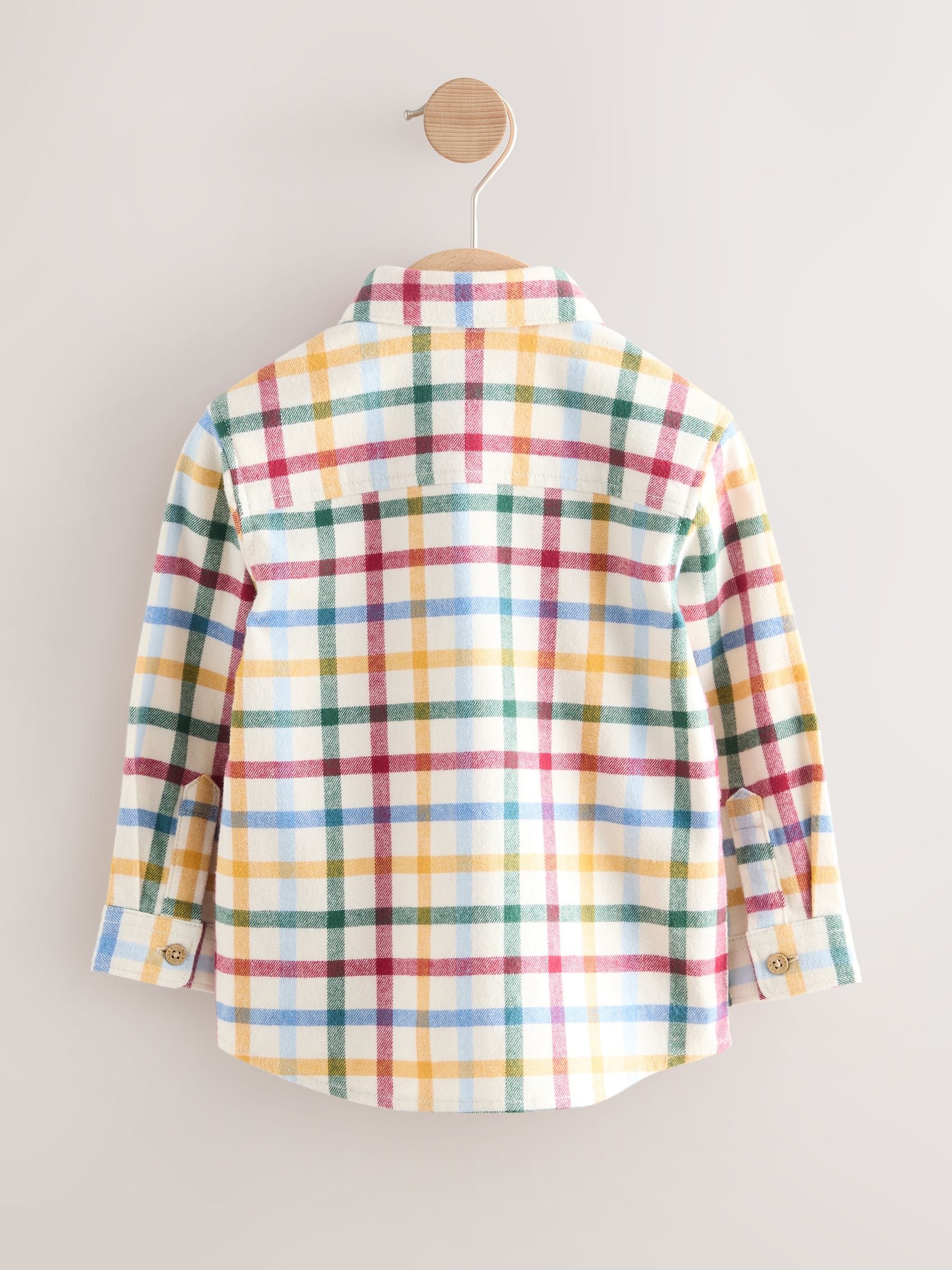 Dsiney Kidz - Ecru Bright Gingham Check Long Sleeve Character Shirt (3mths-7yrs) image 6