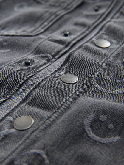 Dsiney Kidz - Grey Face Denim Hooded Overshirt (3mths-7yrs) image 8