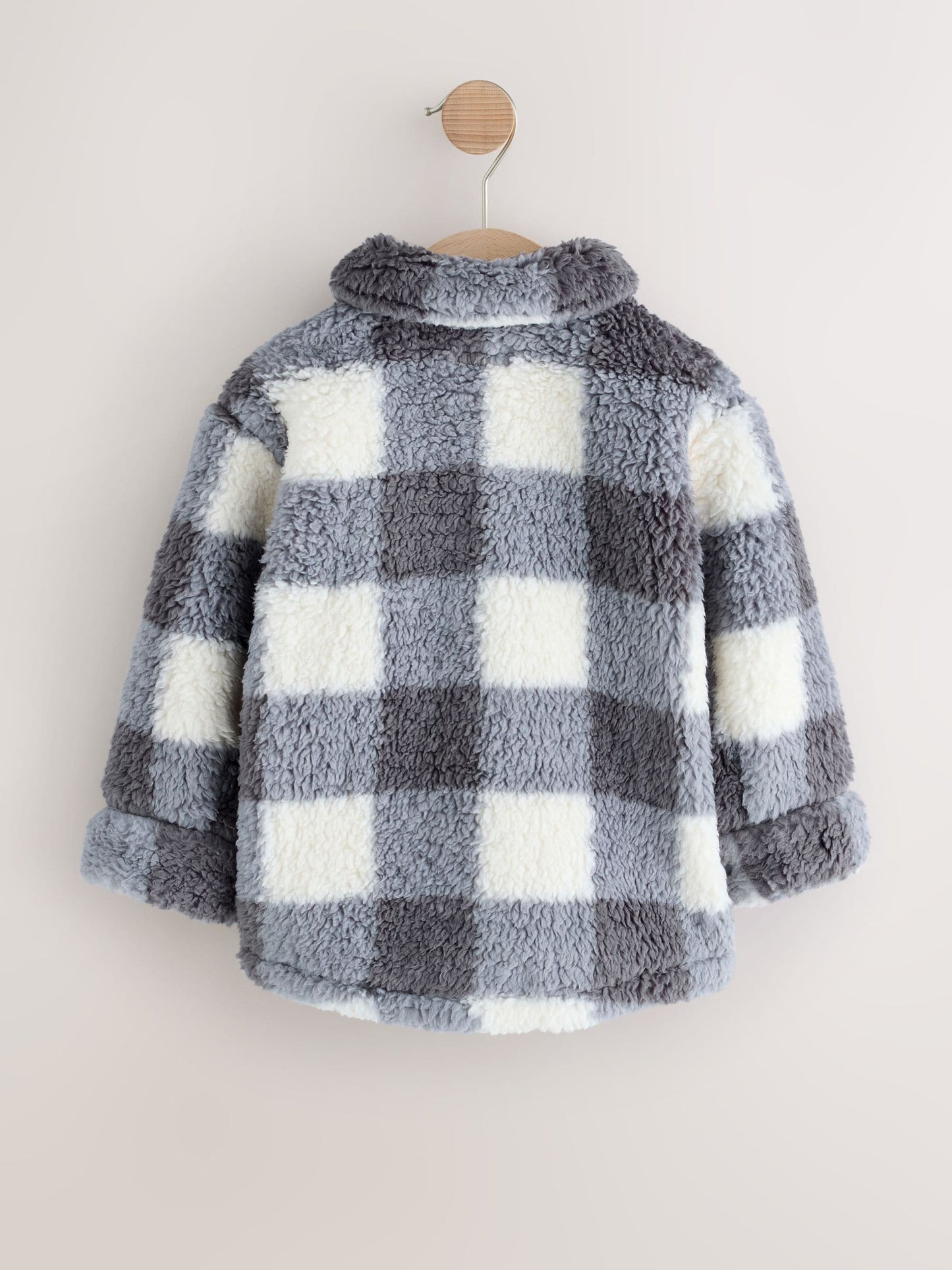 Dsiney Kidz - Grey Checkerboard Borg Fleece Shacket (3mths-7yrs) image 5