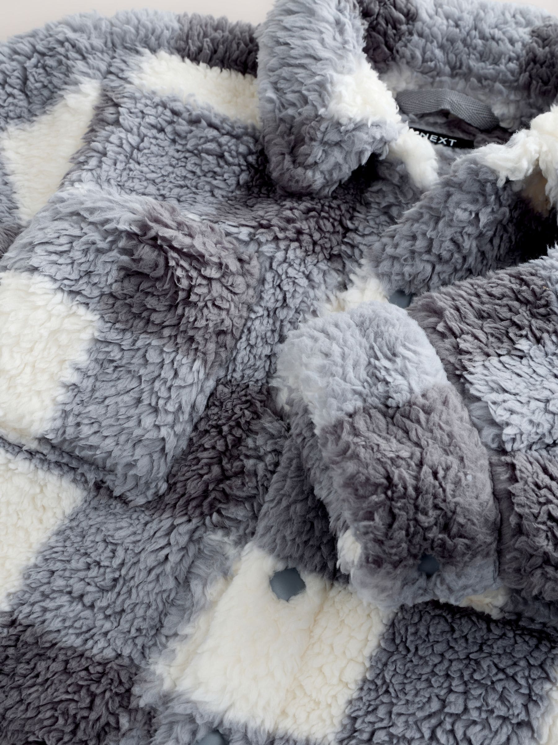Dsiney Kidz - Grey Checkerboard Borg Fleece Shacket (3mths-7yrs) image 8