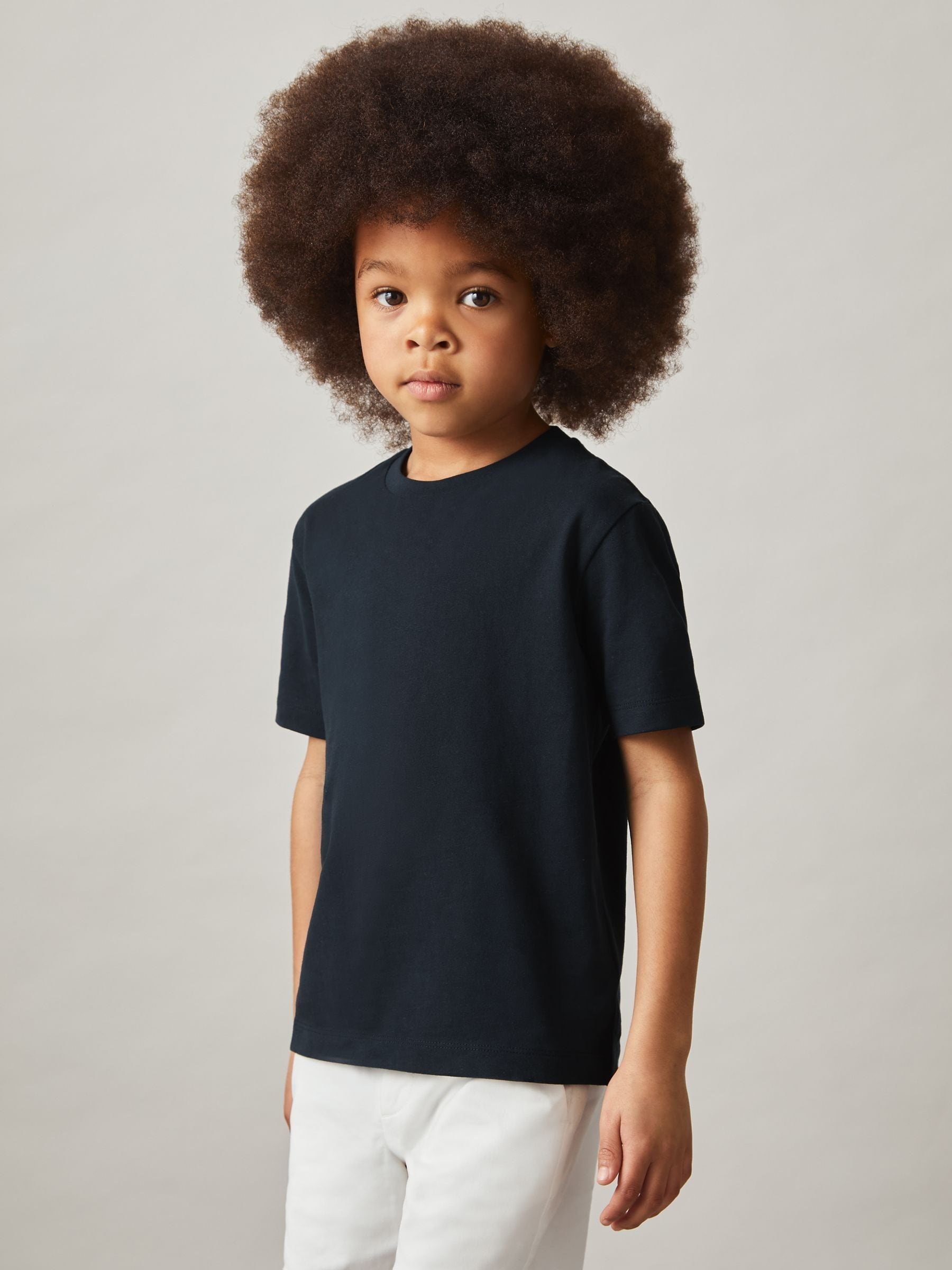 Dsiney Kidz - Reiss Navy Honor 9-13 yrs Cotton Crew-Neck T-Shirt image 1