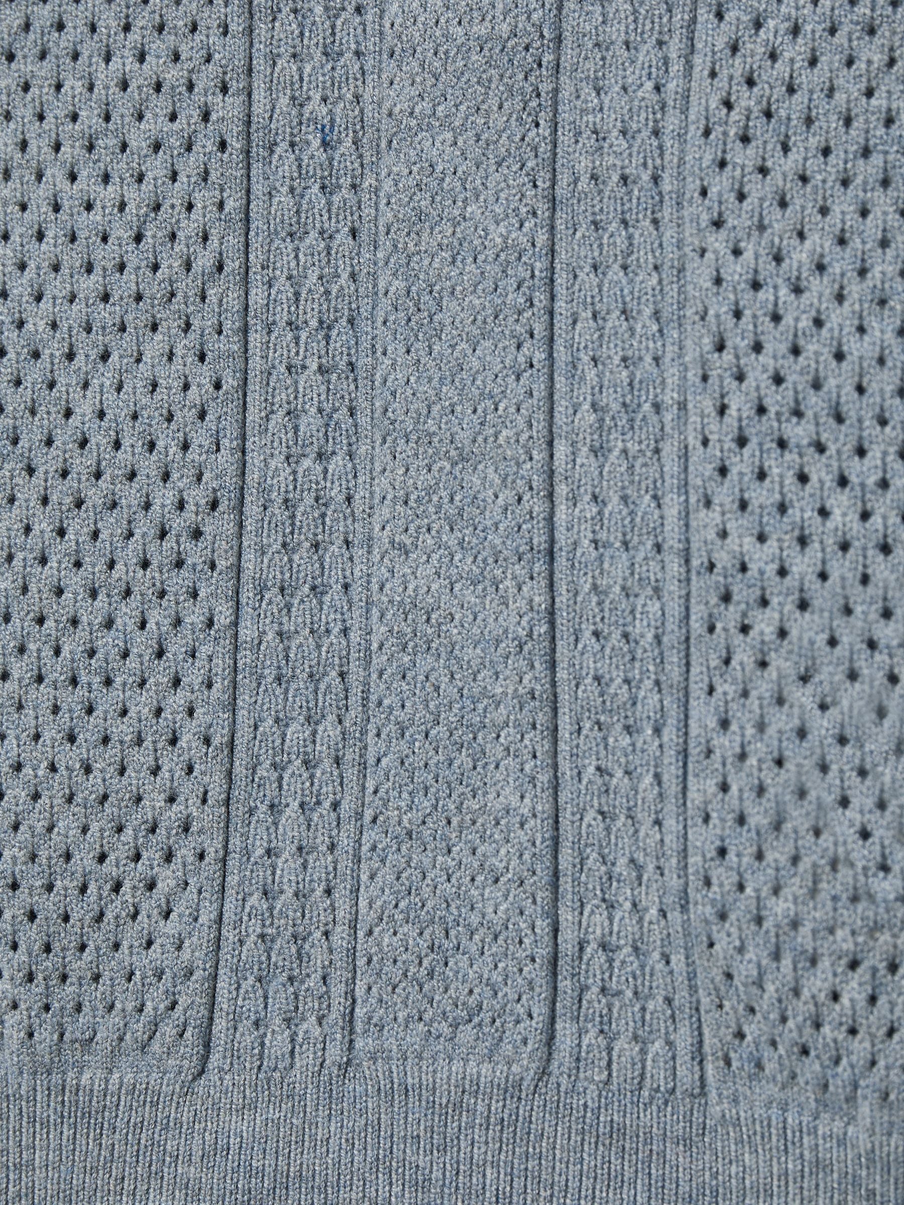 Dsiney Kidz - Reiss Airforce Blue Texas 3-9 yrs Textured-Knit Half-Zip Polo Shirt image 4