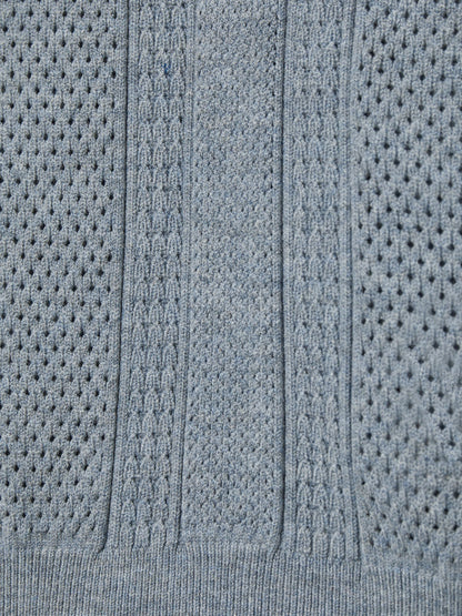 Dsiney Kidz - Reiss Airforce Blue Texas 3-9 yrs Textured-Knit Half-Zip Polo Shirt image 4