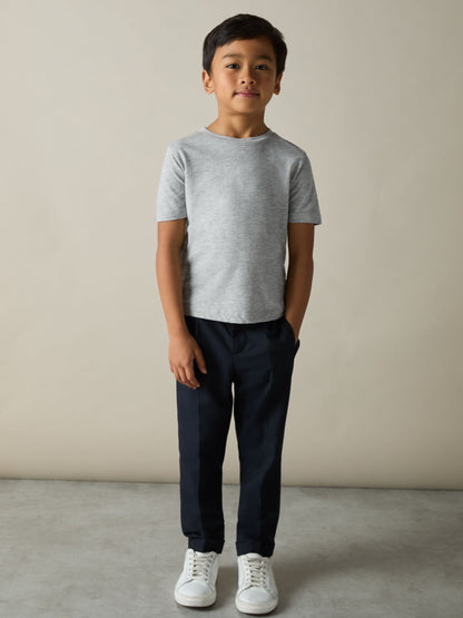 Dsiney Kidz - Reiss White/Navy/Soft Grey Honor 3 Pack 9-13 yrs Cotton Crew-Neck T-Shirts 3 Pack image 1