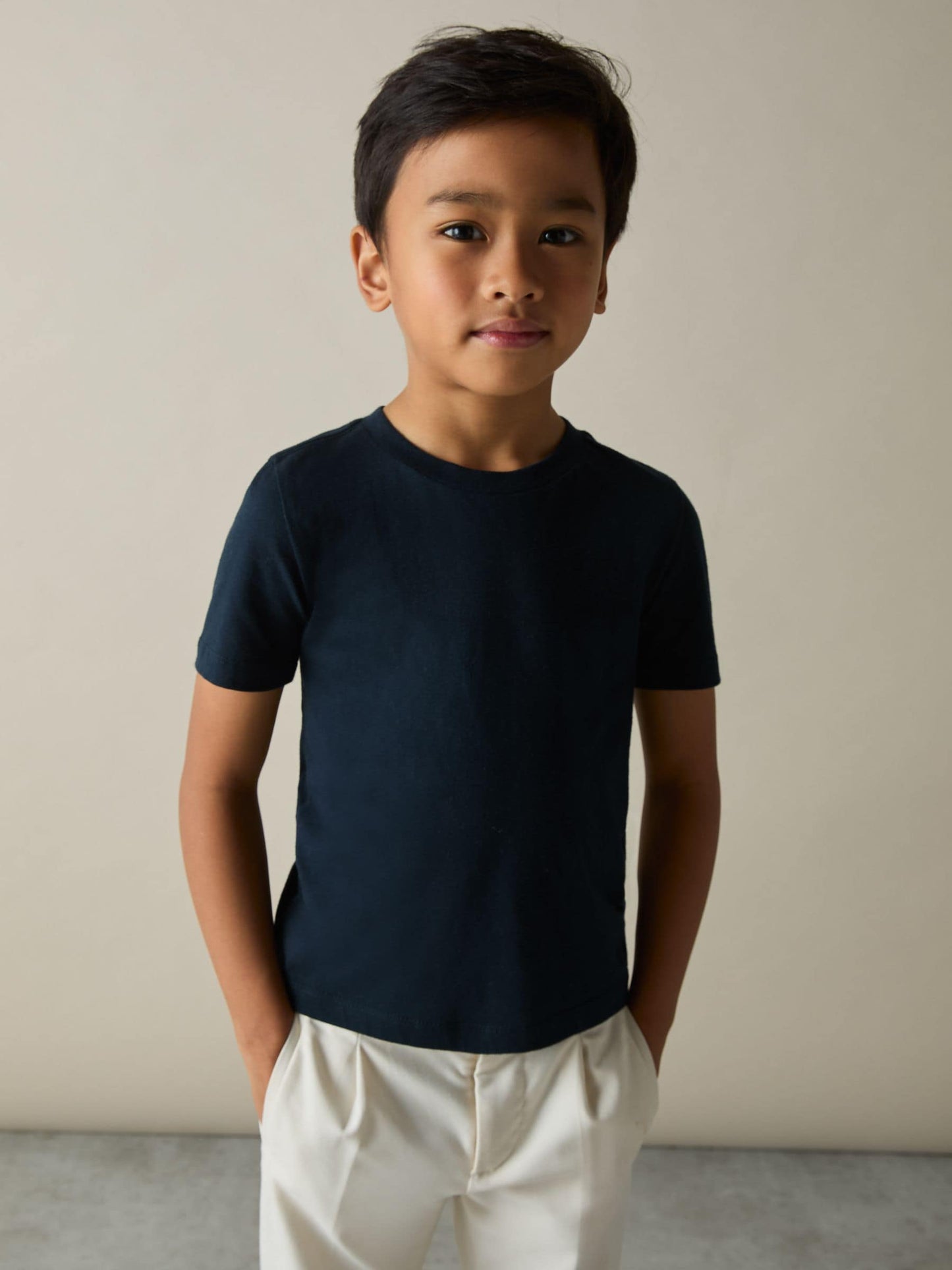 Dsiney Kidz - Reiss White/Navy/Soft Grey Honor 3 Pack 9-13 yrs Cotton Crew-Neck T-Shirts 3 Pack image 3