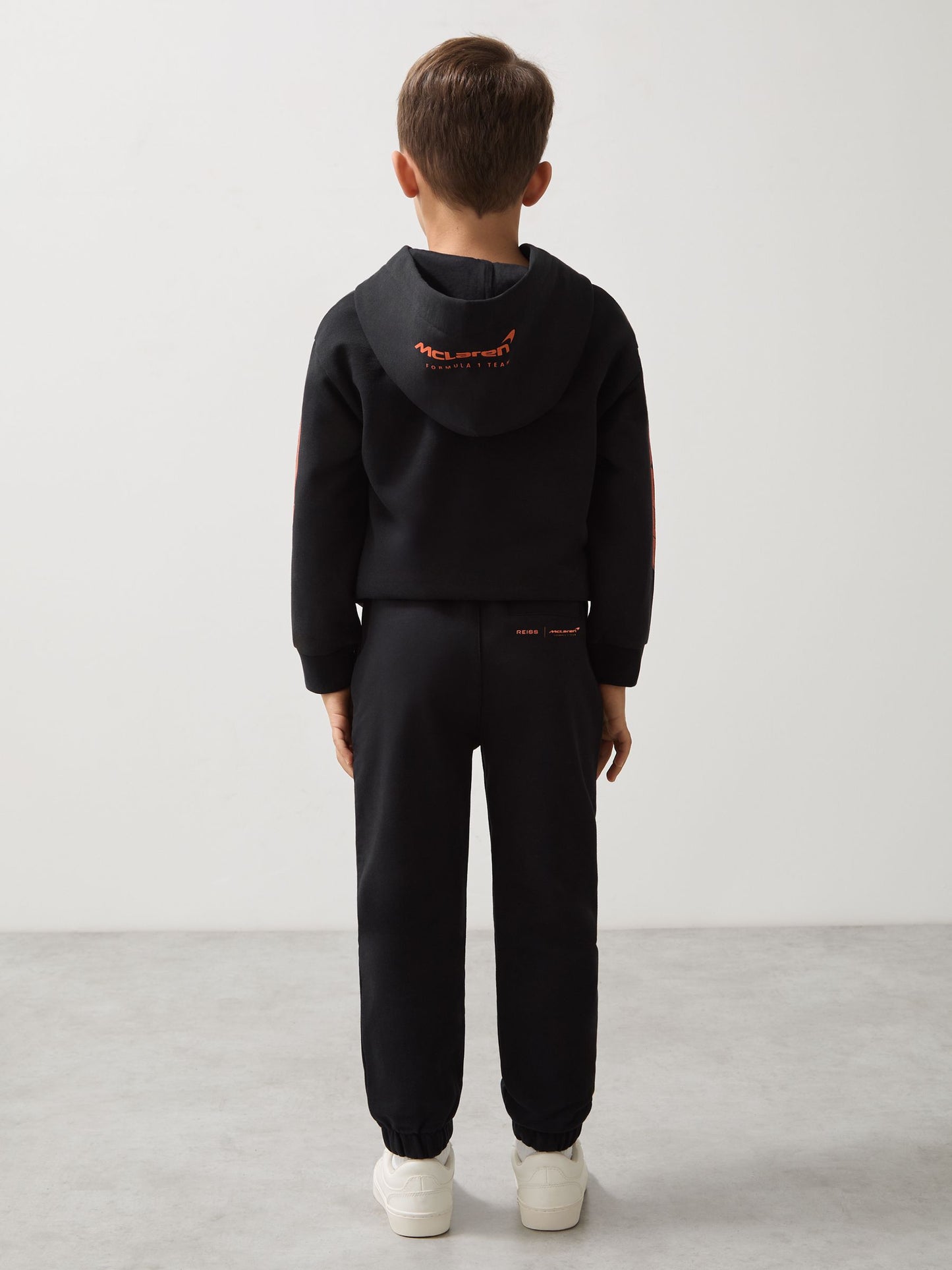 Reiss Black Velocity 3-9 yrs McLaren F1 Team Cotton Logo Joggers Unisex Fit image 5