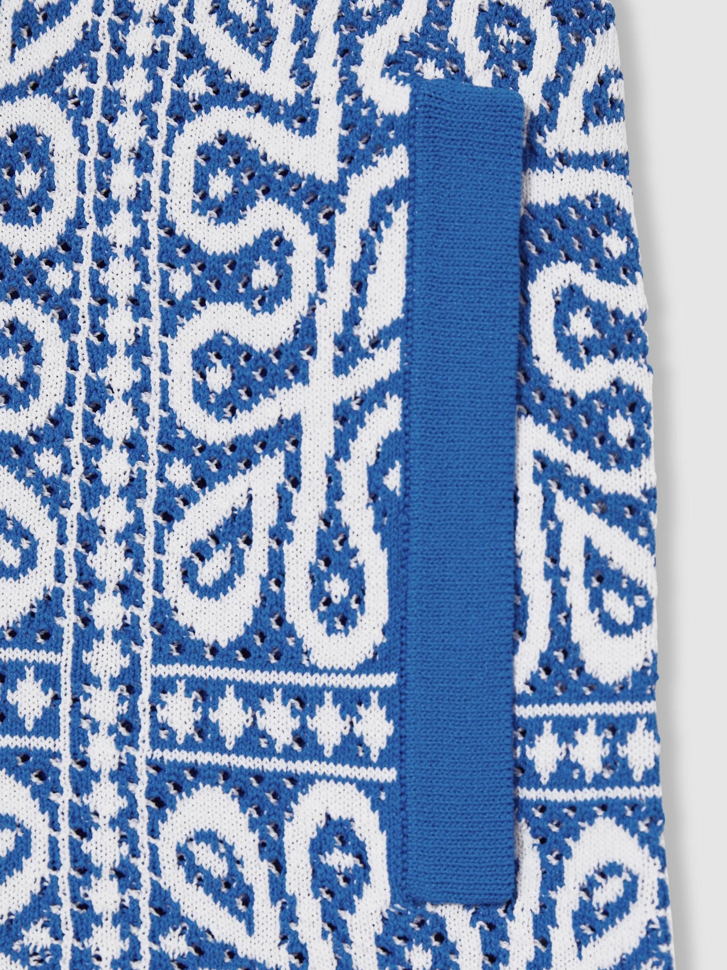 Dsiney Kidz - Reiss Blue/White Redhill 3-9 yrs Tile Pattern Knit Shorts image 4