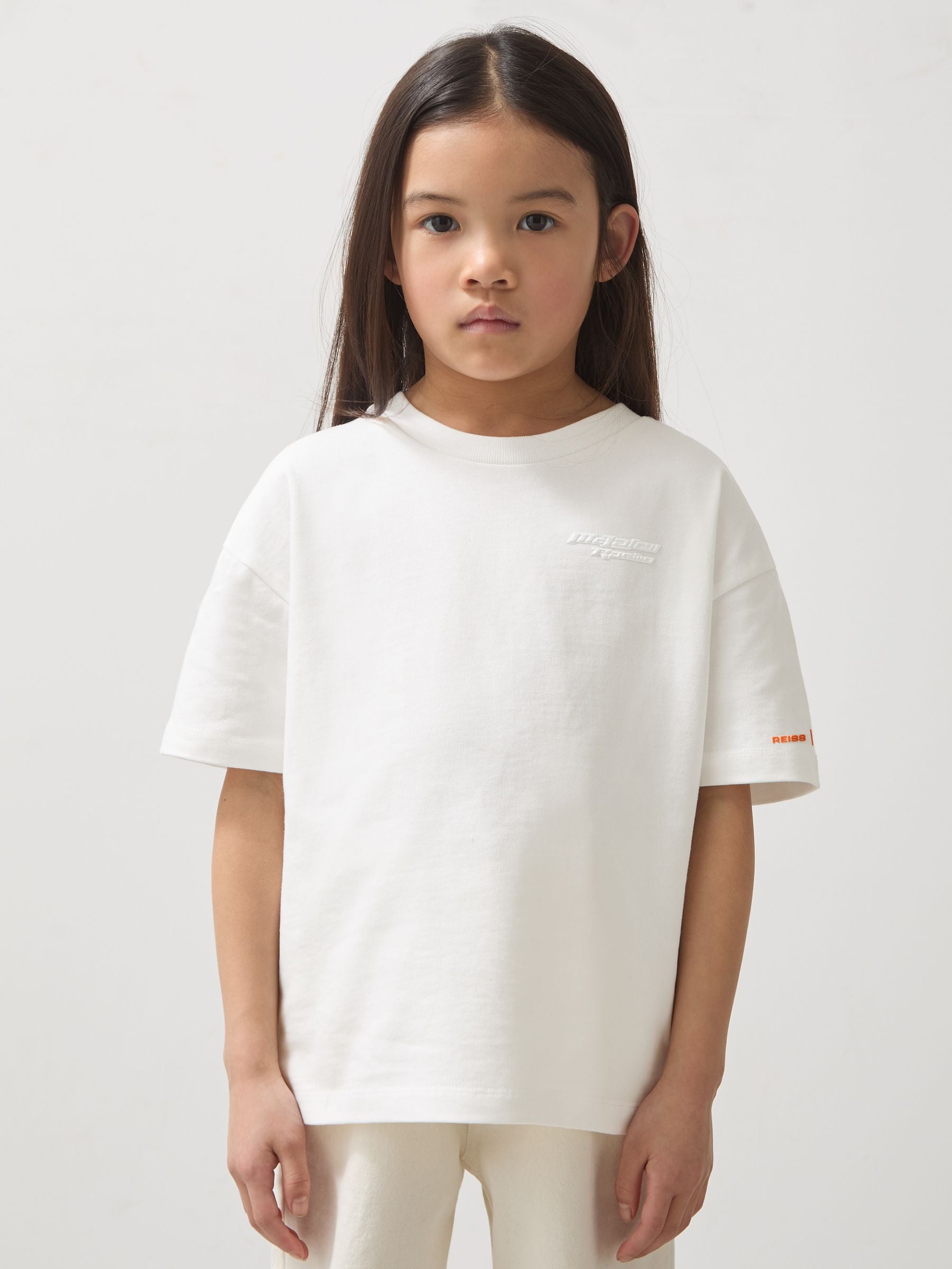 Dsiney Kidz - Reiss White Nakata 3-9 yrs McLaren F1 Team Oversize Logo T-Shirt Unisex Fit image 4