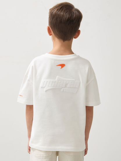 Dsiney Kidz - Reiss White Nakata 3-9 yrs McLaren F1 Team Oversize Logo T-Shirt Unisex Fit image 5
