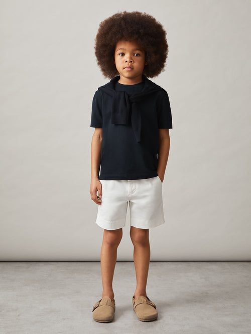Reiss Navy Honor 3-9 yrs Cotton Crew-Neck T-Shirt image 1
