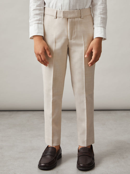 Reiss Stone Belmont 9-13 yrs Slim-Fit Trousers With Wool image 1