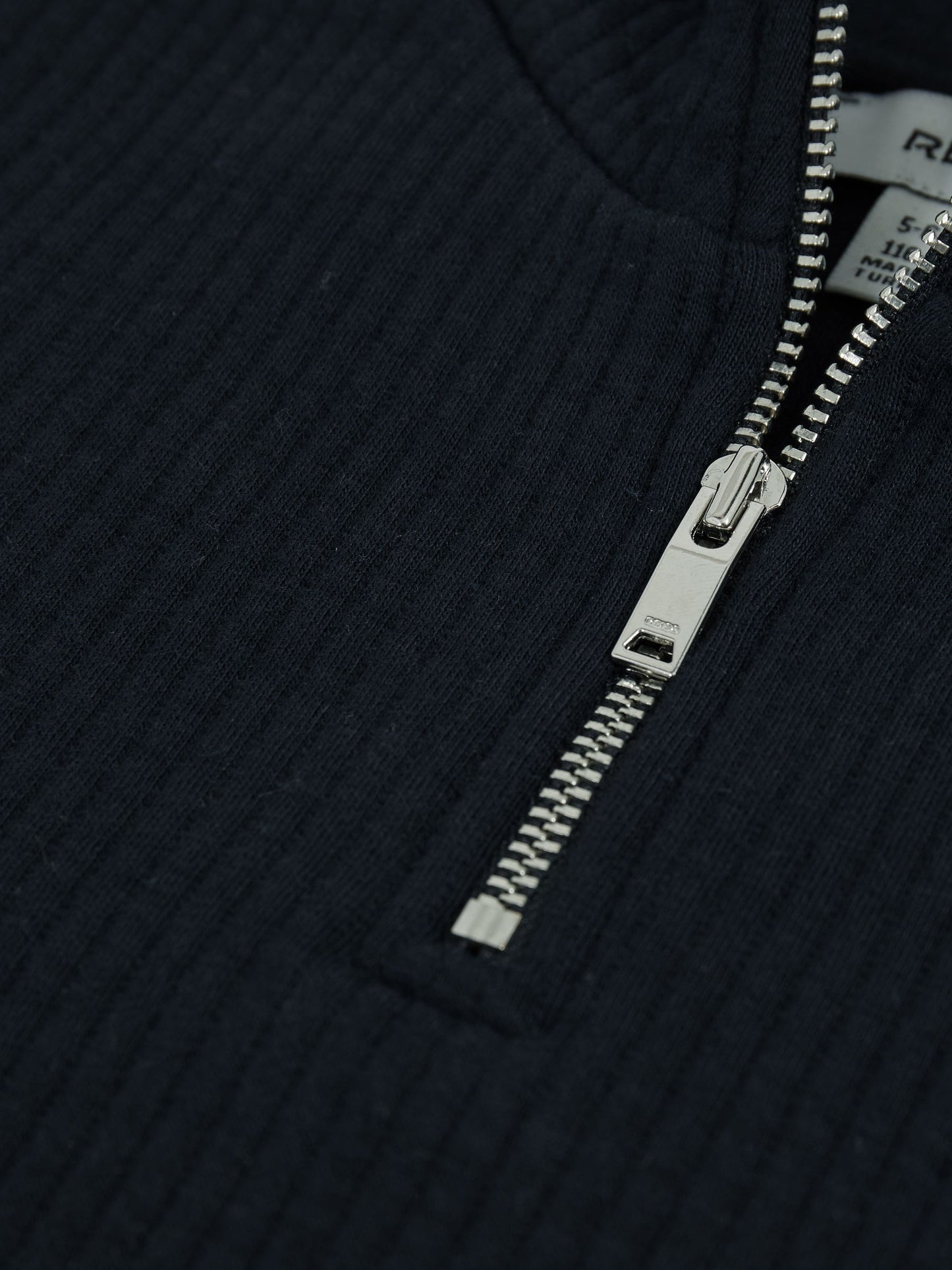 Dsiney Kidz - Reiss Navy Ashby 3-9 yrs Cotton-Blend Half-Zip Funnel-Neck Jumper image 4