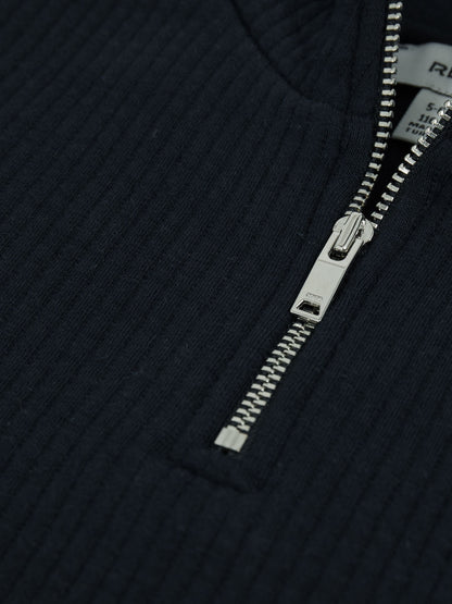 Dsiney Kidz - Reiss Navy Ashby 3-9 yrs Cotton-Blend Half-Zip Funnel-Neck Jumper image 4