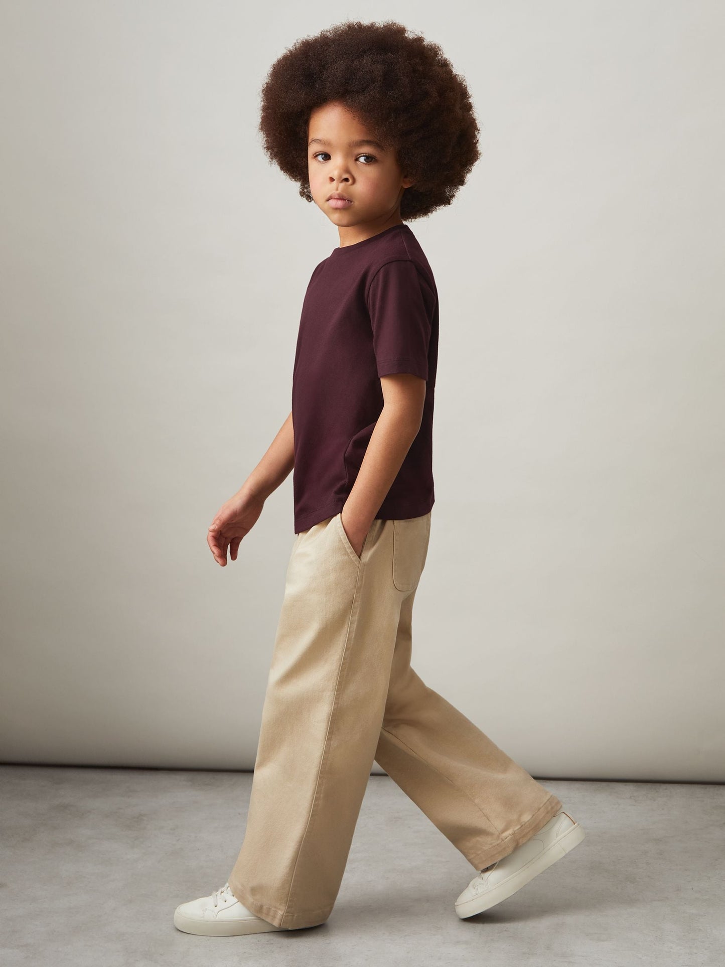 Dsiney Kidz - Reiss Bordeaux Honor 3-9 yrs Cotton Crew-Neck T-Shirt image 1
