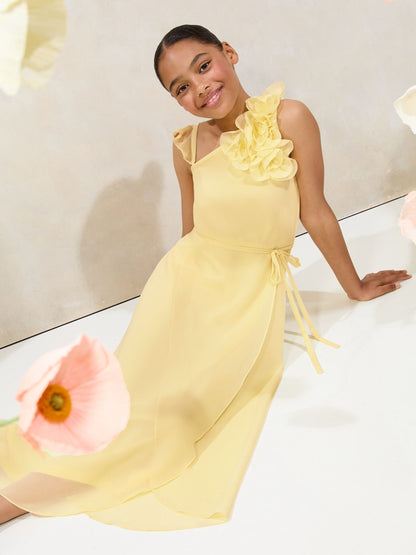 Lipsy Buttermilk Yellow Teen One Shoulder Corsage Occasion Dress (10-16yrs) - image 2